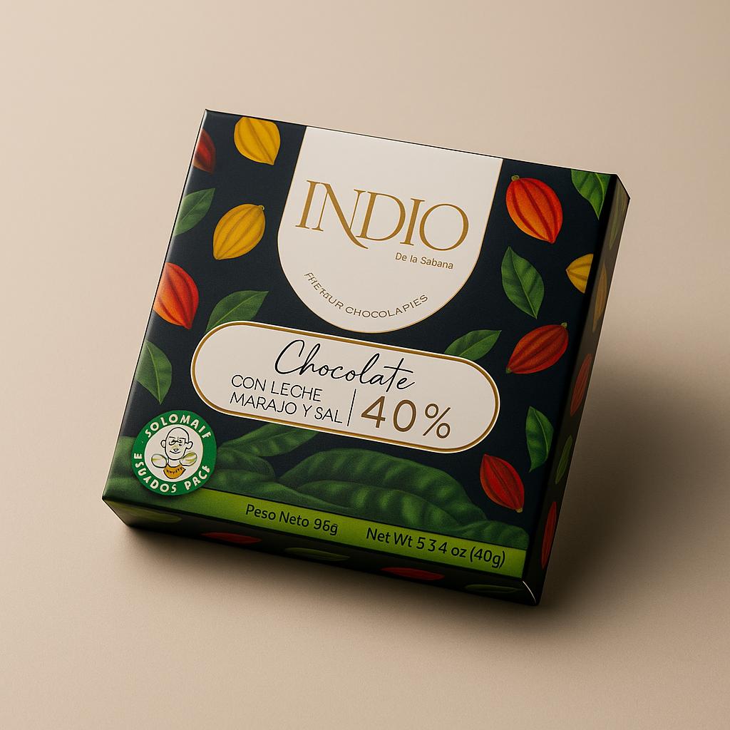 Chocolate al 80% con leche y marañón