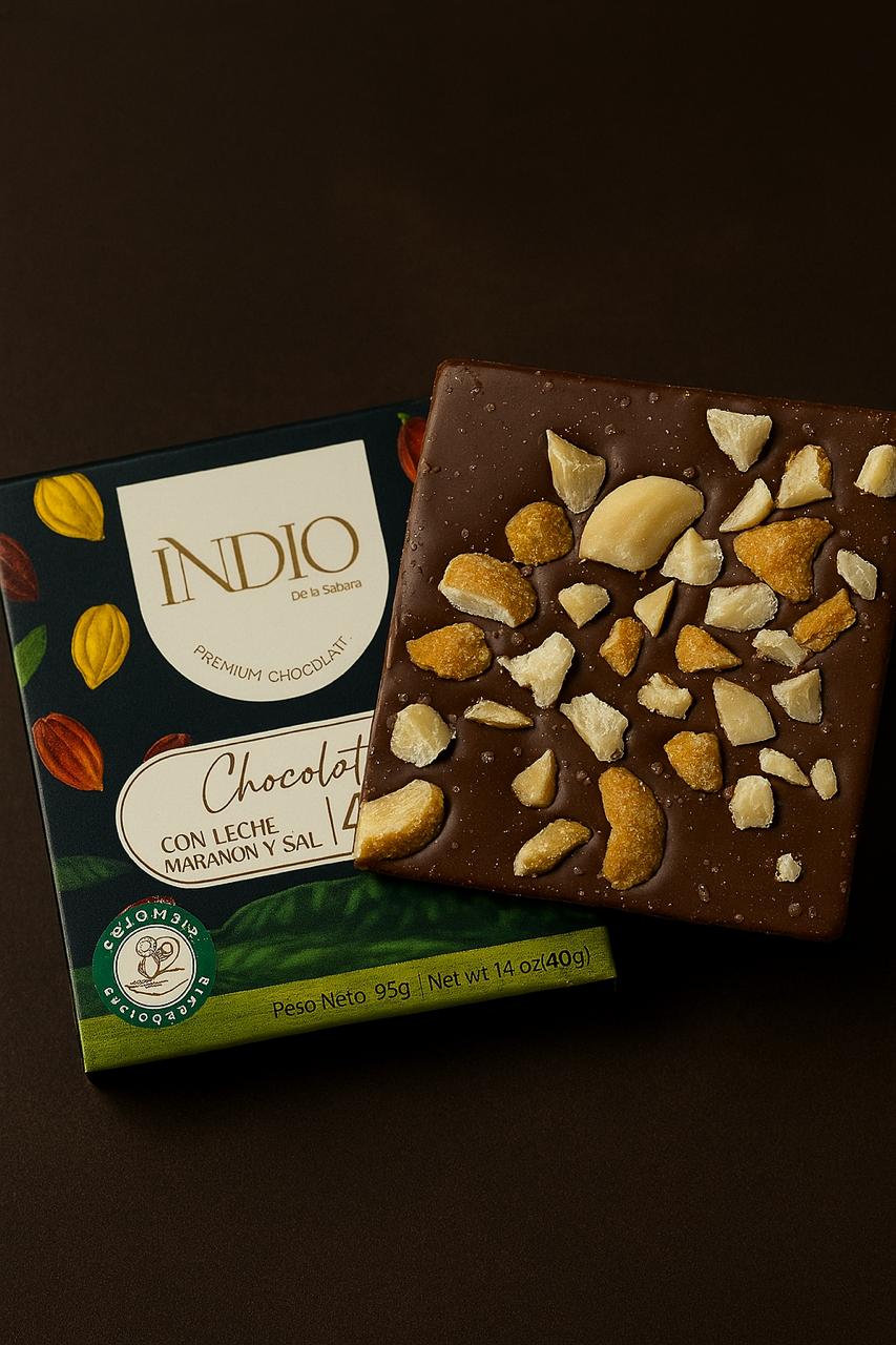 CHOCOLATE AL 80% CACAO, LECHE Y MARAÑÓN
